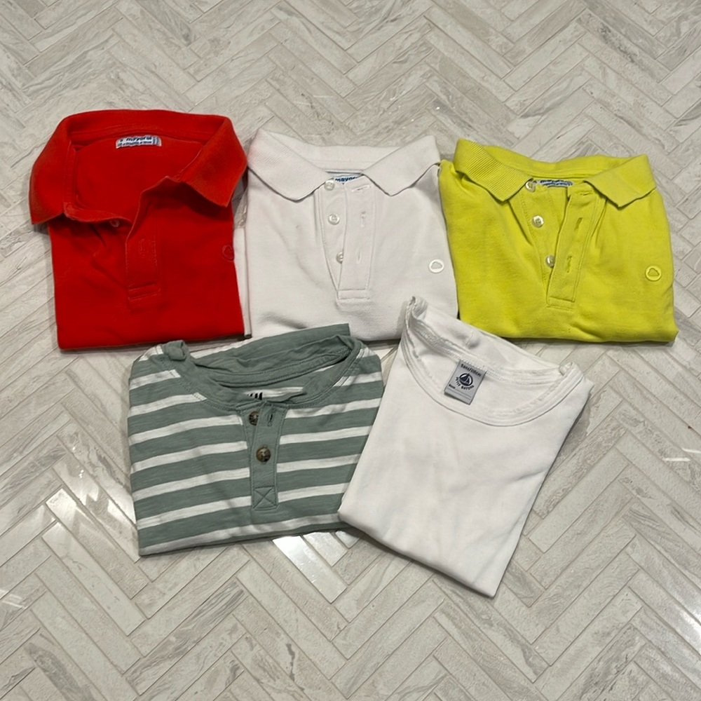 Set of 5 short sleeve shirts, size 5